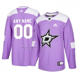 Camiseta Hockey Dallas Stars Personalizada Violeta