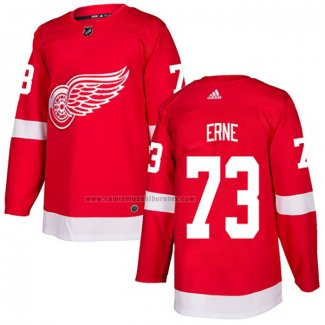 Camiseta Hockey Detroit Red Wings Adam Erne Primera Autentico Rojo