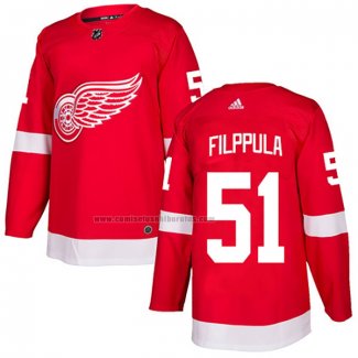 Camiseta Hockey Detroit Red Wings Valtteri Filppula Primera Autentico Rojo