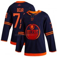 Camiseta Hockey Edmonton Oilers Ethan Bear Alterno Autentico Azul