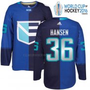 Camiseta Hockey Europa Jannik Hansen Premier 2016 World Cup Azul