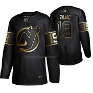 Camiseta Hockey Golden Edition New Jersey Devils Travis Zajac Autentico Negro