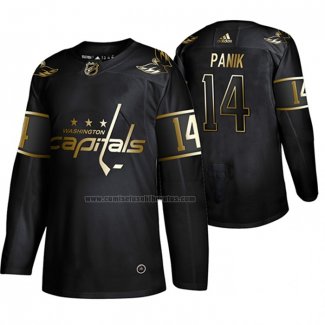 Camiseta Hockey Golden Edition Washington Capitals Richard Panik Autentico Negro