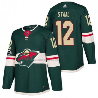 Camiseta Hockey Minnesota Wild Eric Staal Autentico Primera 2018 Verde