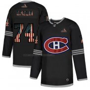 Camiseta Hockey Montreal Canadiens Emelin 2020 USA Flag Negro