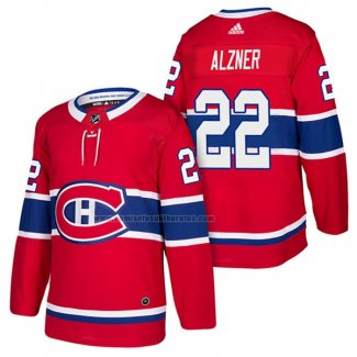 Camiseta Hockey Montreal Canadiens Karl Alzner Autentico Primera 2018 Rojo