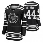 Camiseta Hockey Mujer Chicago Blackhawks Calvin De Haan Premier Alterno Negro