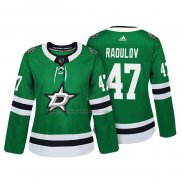 Camiseta Hockey Mujer Dallas Stars Alexander Radulov Autentico Jugador Verde