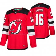 Camiseta Hockey New Jersey Devils Steven Santini Primera Autentico Rojo