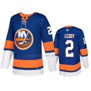 Camiseta Hockey New York Islanders Nick Leddy Primera Autentico Azul