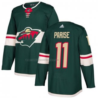 Camiseta Hockey Nino Minnesota Wild Zach Parise Primera Autentico Verde