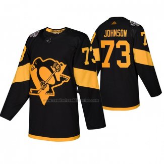 Camiseta Hockey Pittsburgh Penguins Jack Johnson Autentico 2019 Stadium Series Negro