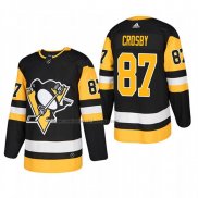 Camiseta Hockey Pittsburgh Penguins Sidney Crosby Primera Autentico Jugador Negro