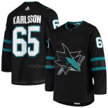 Camiseta Hockey San Jose Sharks Erik karlsson Alterno Autentico Negro