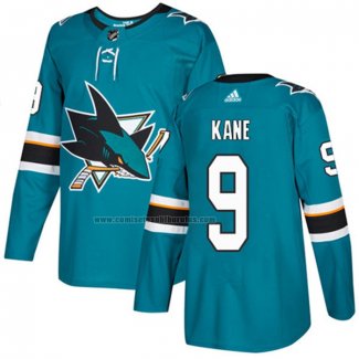 Camiseta Hockey San Jose Sharks Evander Kane Primera Autentico Verde