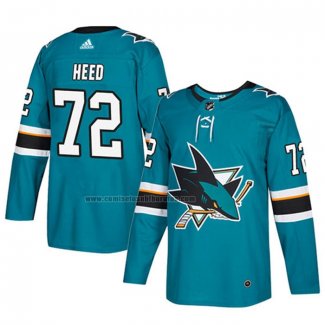 Camiseta Hockey San Jose Sharks Tim Heed Autentico Primera Verde