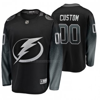 Camiseta Hockey Tampa Bay Lightning Personalizada Alterno Negro2