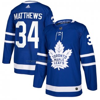 Camiseta Hockey Toronto Maple Leafs Auston Matthews Primera Autentico Azul