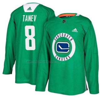 Camiseta Hockey Vancouver Canucks Christopher Tanev New Season Practice Verde