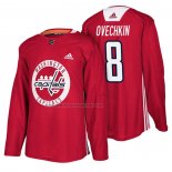 Camiseta Hockey Washington Capitals Alex Ovechkin New Season Practice Rojo