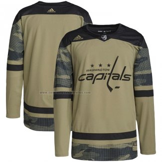 Camiseta Hockey Washington Capitals Military Appreciation Team Autentico Practice Camuflaje