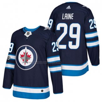 Camiseta Hockey Winnipeg Jets Patrik Laine Autentico Primera 2018 Azul