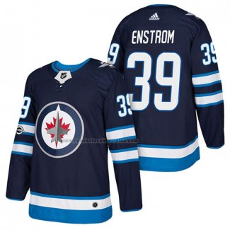 Camiseta Hockey Winnipeg Jets Toby Enstrom Autentico Primera 2018 Azul