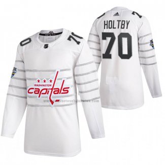 Camiseta Hockey 2020 All Star Washington Capitals Braden Holtby Autentico Blanco