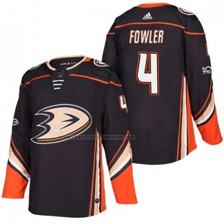 Camiseta Hockey Anaheim Ducks Cam Fowler Primera Autentico 2018 Negro