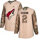 Camiseta Hockey Arizona Coyotes Luke Schenn Autentico 2017 Veterans Day Camuflaje