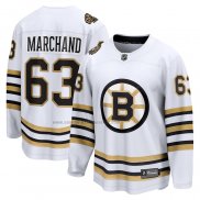 Camiseta Hockey Boston Bruins Brad Marchand 100th Aniversario Premier Breakaway Blanco