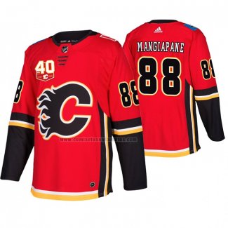 Camiseta Hockey Calgary Flames Andrew Mangiapane Primera Autentico Rojo