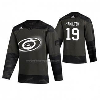 Camiseta Hockey Carolina Hurricanes Dougie Hamilton 2019 Veterans Day Camuflaje