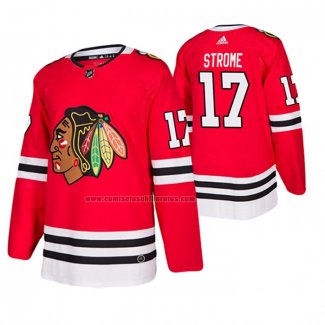 Camiseta Hockey Chicago Blackhawks Dylan Strome Primera Autentico Jugador Rojo