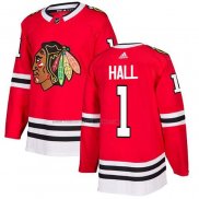 Camiseta Hockey Chicago Blackhawks Glenn Hall Primera Autentico Rojo