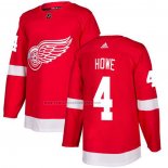 Camiseta Hockey Detroit Red Wings Gordie Howe Primera Autentico Rojo