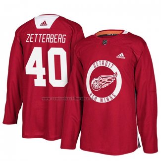 Camiseta Hockey Detroit Red Wings Henrik Zetterberg New Season Practice Rojo