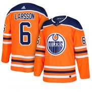 Camiseta Hockey Edmonton Oilers Adam Larsson Primera Naranja