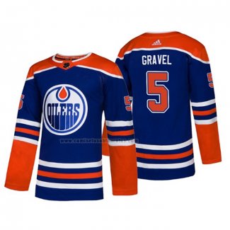 Camiseta Hockey Edmonton Oilers Kevin Gravel Alterno Autentico Azul