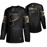 Camiseta Hockey Golden Edition St. Louis Blues Jaden Schwartz Autentico Negro