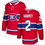 Camiseta Hockey Montreal Canadiens Doug Harvey Primera Autentico Rojo