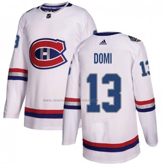 Camiseta Hockey Montreal Canadiens Max Domi Autentico 2017 100 Classic Blanco