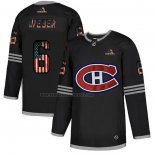 Camiseta Hockey Montreal Canadiens Shea Weber 2020 USA Flag Negro