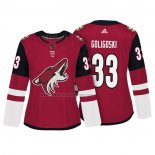 Camiseta Hockey Mujer Arizona Coyotes Alex Goligoski Autentico Jugador Rojo