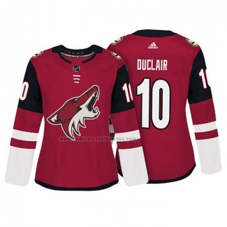 Camiseta Hockey Mujer Arizona Coyotes Anthony Duclair Autentico Jugador Rojo