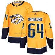 Camiseta Hockey Nashville Predators Mikael Granlund Primera Autentico Amarillo