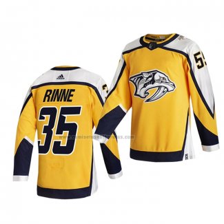 Camiseta Hockey Nashville Predators Rinne Amarillo