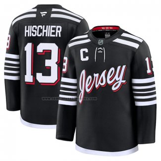 Camiseta Hockey New Jersey Devils Nico Hischier Alterno Negro