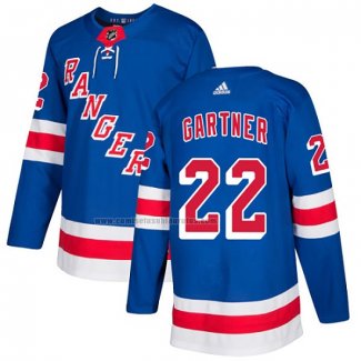 Camiseta Hockey New York Rangers Mike Gartner Primera Autentico Azul