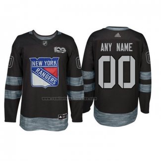 Camiseta Hockey New York Rangers Personalizada Negro